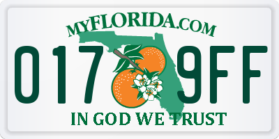 FL license plate 0179FF