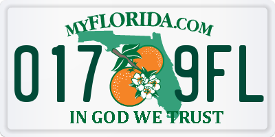 FL license plate 0179FL