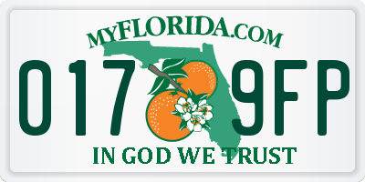 FL license plate 0179FP