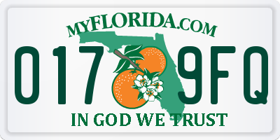 FL license plate 0179FQ