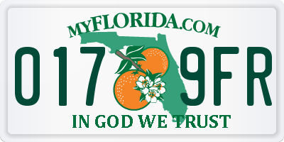 FL license plate 0179FR