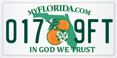 FL license plate 0179FT