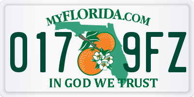 FL license plate 0179FZ