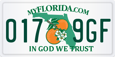 FL license plate 0179GF