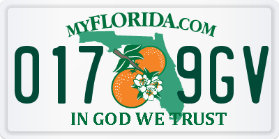 FL license plate 0179GV