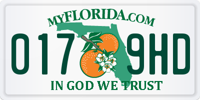 FL license plate 0179HD
