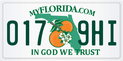 FL license plate 0179HI