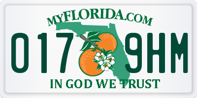 FL license plate 0179HM