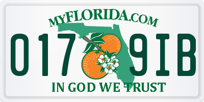 FL license plate 0179IB