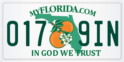 FL license plate 0179IN