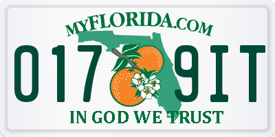 FL license plate 0179IT