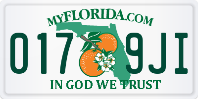 FL license plate 0179JI