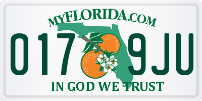 FL license plate 0179JU