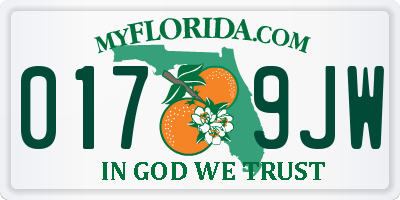 FL license plate 0179JW