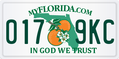 FL license plate 0179KC
