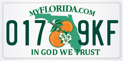 FL license plate 0179KF