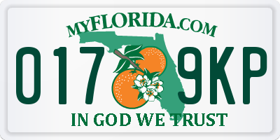 FL license plate 0179KP