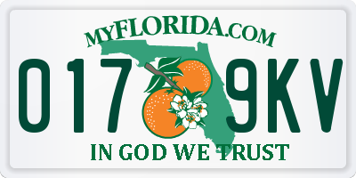 FL license plate 0179KV