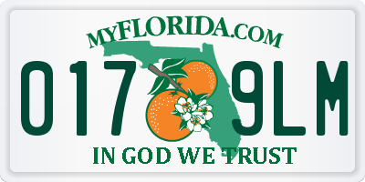 FL license plate 0179LM