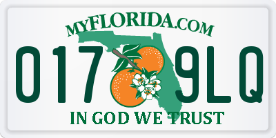 FL license plate 0179LQ