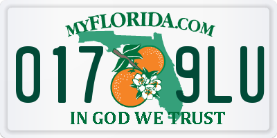 FL license plate 0179LU