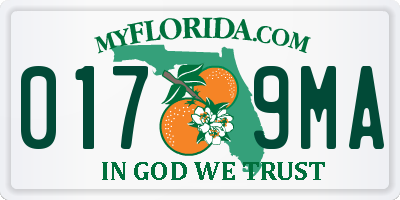 FL license plate 0179MA