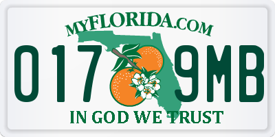 FL license plate 0179MB