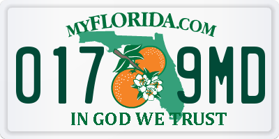 FL license plate 0179MD