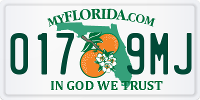 FL license plate 0179MJ