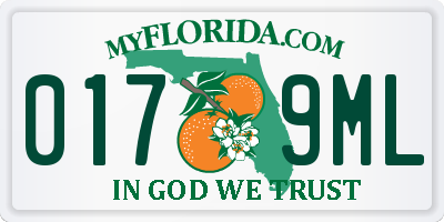 FL license plate 0179ML