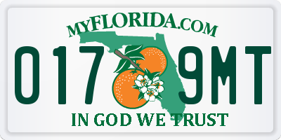 FL license plate 0179MT