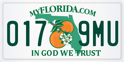FL license plate 0179MU