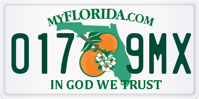 FL license plate 0179MX