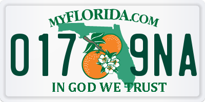 FL license plate 0179NA