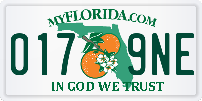 FL license plate 0179NE