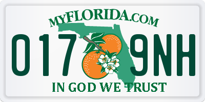 FL license plate 0179NH