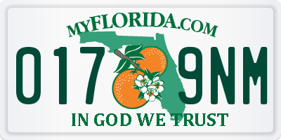 FL license plate 0179NM