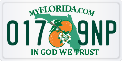 FL license plate 0179NP