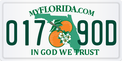 FL license plate 0179OD
