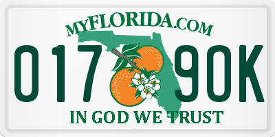 FL license plate 0179OK