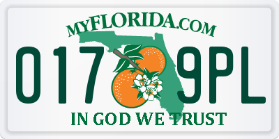 FL license plate 0179PL