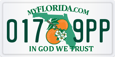 FL license plate 0179PP