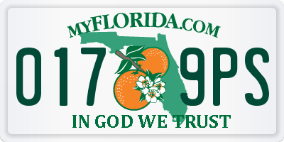FL license plate 0179PS