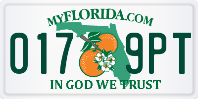 FL license plate 0179PT