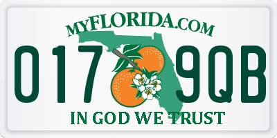 FL license plate 0179QB