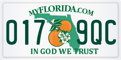 FL license plate 0179QC