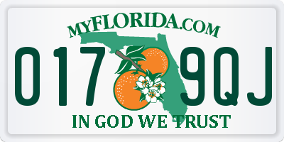 FL license plate 0179QJ