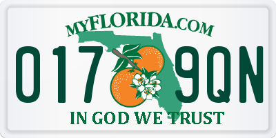 FL license plate 0179QN
