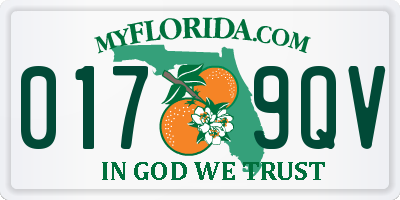 FL license plate 0179QV