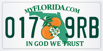 FL license plate 0179RB